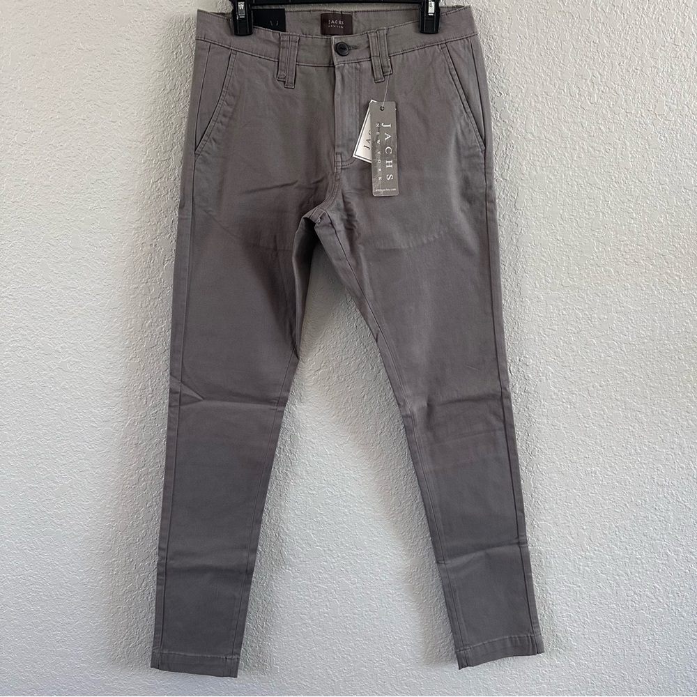 Jachs New York Grey‎ Slim Fit Chino Pants Men's 29x34 NWT